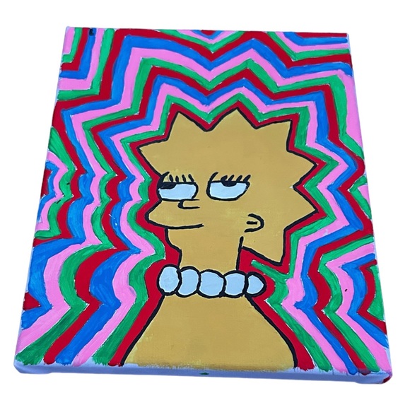 Hand-Crafted Lisa Simpson Painting - Picture 1 of 1
